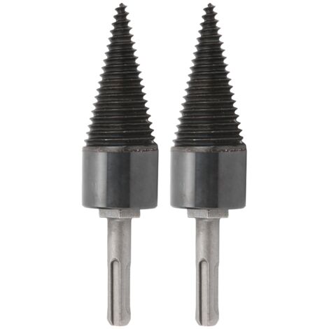2 Pièces Cône Fendeur à Bois Foret Perceuse 32mm pour Fendre les Bûches