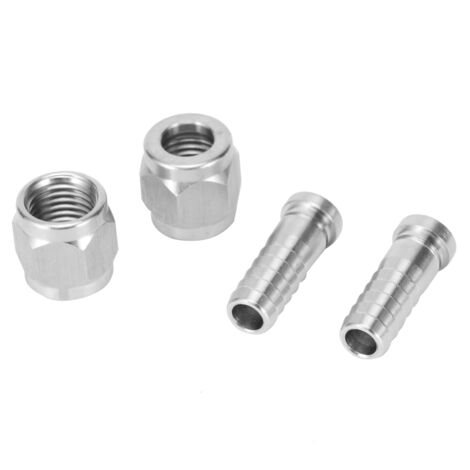 2 Pièces Connecteur à Barbe en Acier Inoxydable 8mm, Écrou 1/4in 5/16in pour Raccordement de Brassage Domestique à Goupille