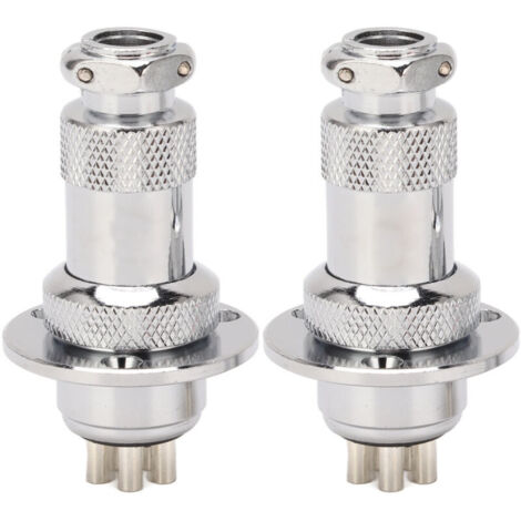 2 Pièces Connecteur Aviation 5 Broches, Prise Secteur Aviation pour Machine CNC, Ordinateur, AC/DC 250V, Installation Facile