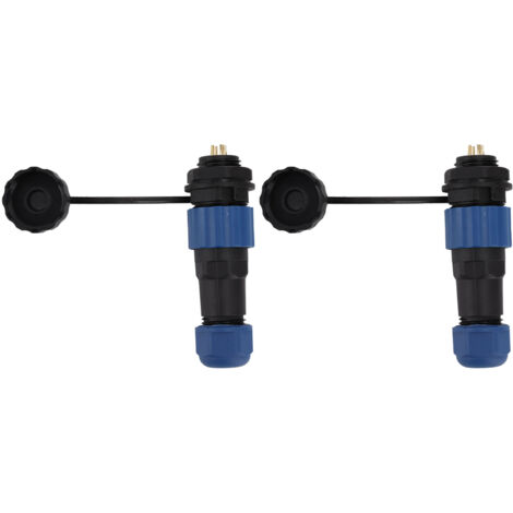 2 Pièces Connecteur Aviation SD16 Étanche IP68, Prise Femelle et Socle Mâle SD16 4 Broches, Filetage G3/8 avec Écrou Arrière