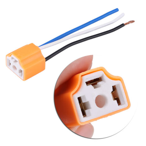 2 Pièces Connecteur Femelle H4/9003/HB2 pour Phare Céramique Douille Adaptateur