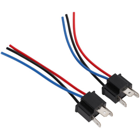 2 Pièces Connecteur H4 Mâle pour Phare, Câble de Raccordement Douille et Prise Luminaire