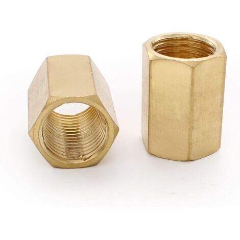 2 Pièces Connecteur Pneumatique, 1/4" Manchon Laiton, Hexagone Interne de 21 mm de Long Connecteur D'air, Peut Etre Utilisé pour le Raccordement D'outils Pneumatiques-
