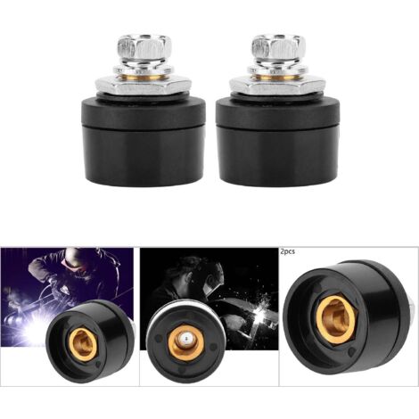 2 pièces Connecteur Rapide pour Câble de Soudure Style Européen en Cuivre 200-400A, Connecteur pour Fil de Soudage DKZ (10-25mm)
