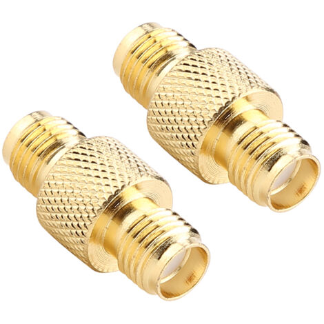 2 pièces Connecteur SMA Femelle à Femelle RF Adaptateur Coaxial Double Voie pour Antenne Radio