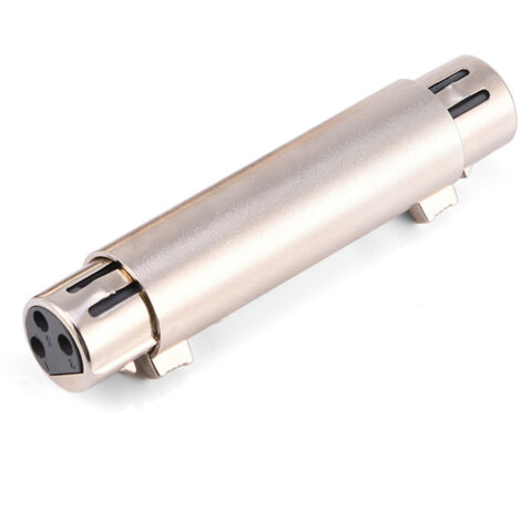 2 Pièces Connecteur XLR Femelle à Femelle 3 Broches pour Microphone Audio