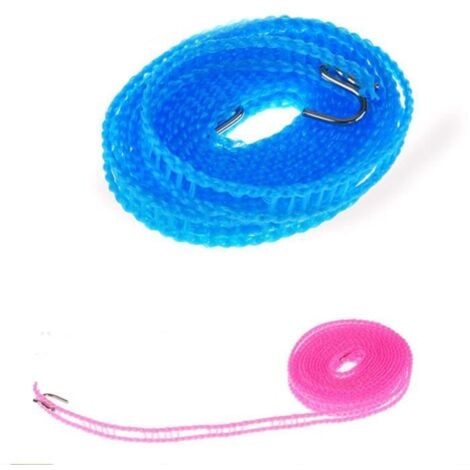 2 pièces cordes à linge coloré résistance au dérapage corde à en Nylon coupe-vent pratique pour VOILE D\'OMBRAGE - TOILE SOLAIRE