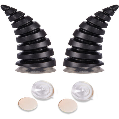 2 Pièces Cornes de Diable pour Casque avec Ventouses - Accessoire pour Casque de Ski, Moto et Vélo