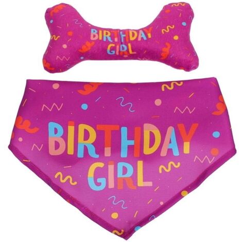 2 pièces Costume d'anniversaire pour chien de compagnie Serviette de salive pour animal de compagnie Bandana pour chien Simulati