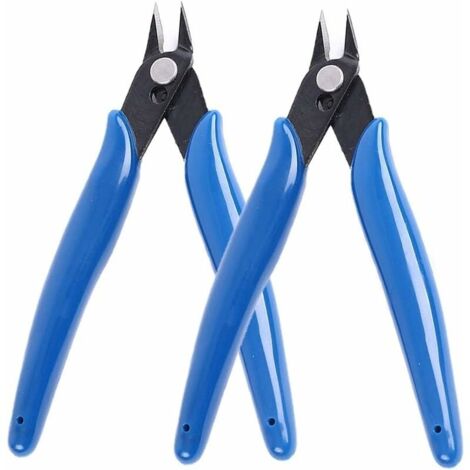 2 pièces coupe-fil de précision câble électrique cuivre plastique ciseaux latéraux dénudeur pinces diagonales outil de fabrication de bobines bijoux à bricoler soi-même artisanat-LIAIKI