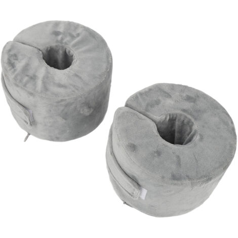 2 Pièces Coussin de Confort pour Chevilles, Coussin de Surélévation pour Pieds et Soutien de Talon Gris