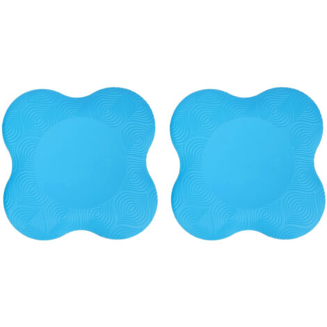 2 Pièces Coussin de Protection Genou Coude Sport Yoga Fitness Antidérapant Double Face Bleu