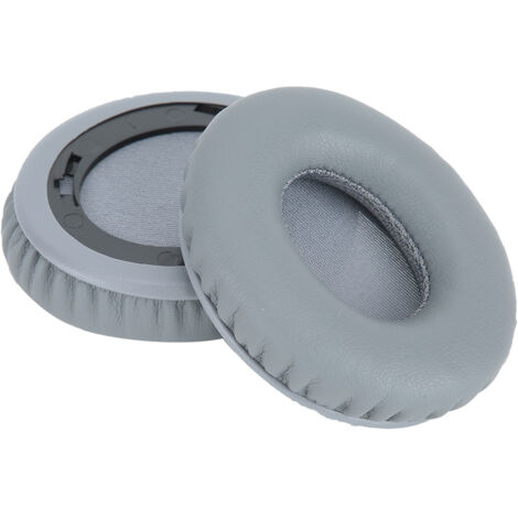 2 Pièces Coussinets d'Oreille Gris Coton pour Casque Monster Solo HD, Kit de Remplacement