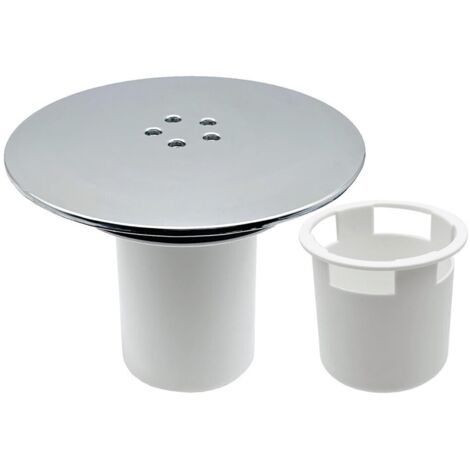 2 pièces Couvercle de Drain de Douche, Grille de Bonde Chromée Remplacement, 90mm / 115mm Couvercle de Trou d'Évacuation, Dessus Amovible pour Bonde de Douche