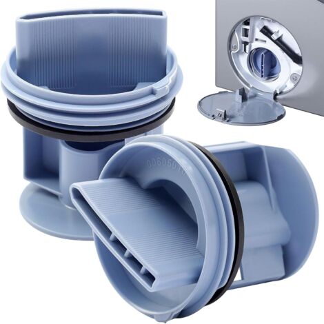 2 Pièces Couvercle de Filtre Lave Linge de Pompe, Filtre de Couvercle de Pompe de Vidange de Machine Laver, Filtro à Peluches, Bouchon de Filtro de Rechang, pour Machine à Laver