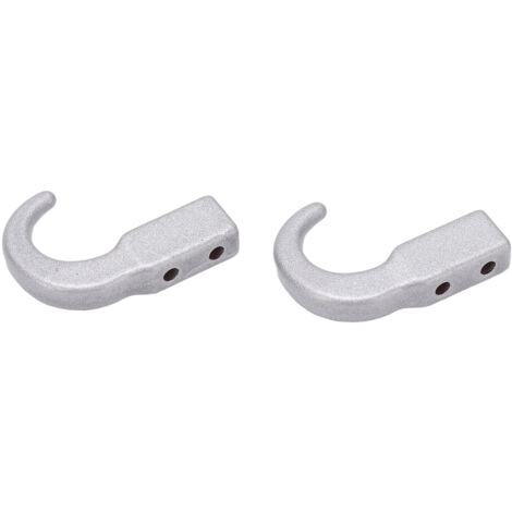2 Pièces Crochet de Remorquage en Métal pour Modèles RC 1/10, Compatible SCX10 - Argent