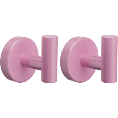 2 Pièces Crochet Mural de Salle de Bains, Accroche Torchon Cuisine, Accrochet Tableau, Crochets pour Serviettes de Bain SUS 304 Acier Inoxydable Patère Porte Serviettes Cintre (Rose)