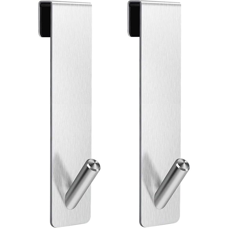 2 Pièces Crochet Porte, Sans Perçage, Fer Massif, Antirouille, Pour Porte Douche Verre 6-12 mm