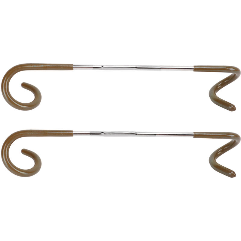 2 Pièces Crochet S pour Tente, Double Extrémité en Acier Inoxydable, Accroche Lampe de Camping Multifonction pour Extérieur (Couleur Sable)