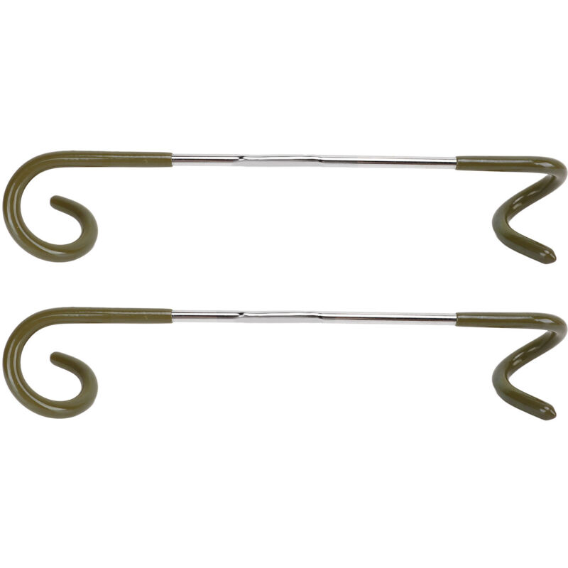 2 Pièces Crochet S pour Tente, Double Extrémité en Acier Inoxydable, Accroche Lampe de Camping OD Vert Extérieur