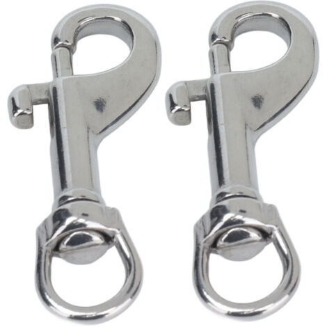 2 Pièces Crochets à Vis Acier Inoxydable 316 pour Collier de Chien - 65mm