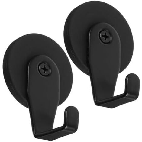 2 Pièces Crochets Magnétiques pour Couronnes avec Support Porte D'entrée, en Fer Noir, Décoration et Rangement la Cuisine Garage -