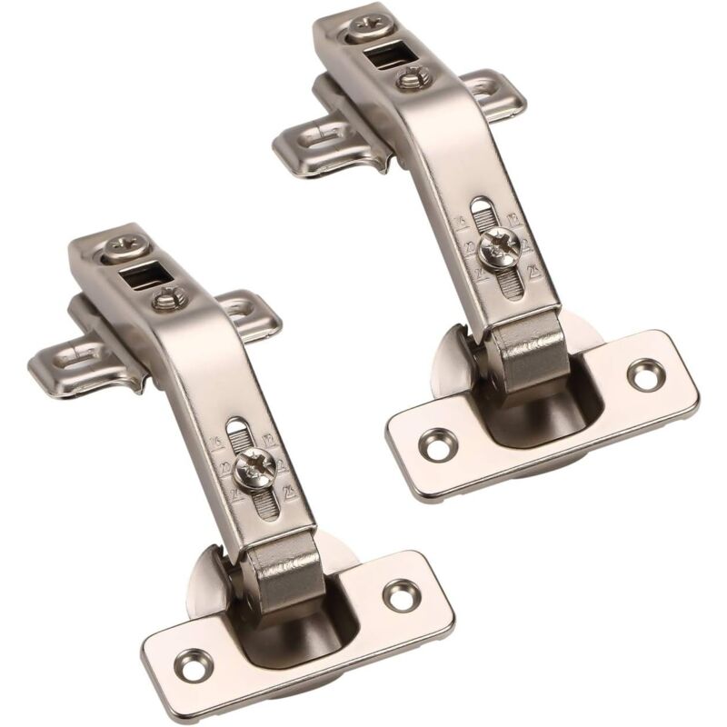 Longziming - 2 Pieces Cupboard Door Hinge, 135 Degree Curved Angle Cupboard Hinges, Pot Hinges ø 35mm Pot Hinge Angle Stopper for Folding Door,