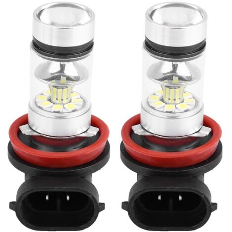 2 pièces de ampoules de phare LED 100W ultra-lumineuses pour voiture (lumière blanche),de
