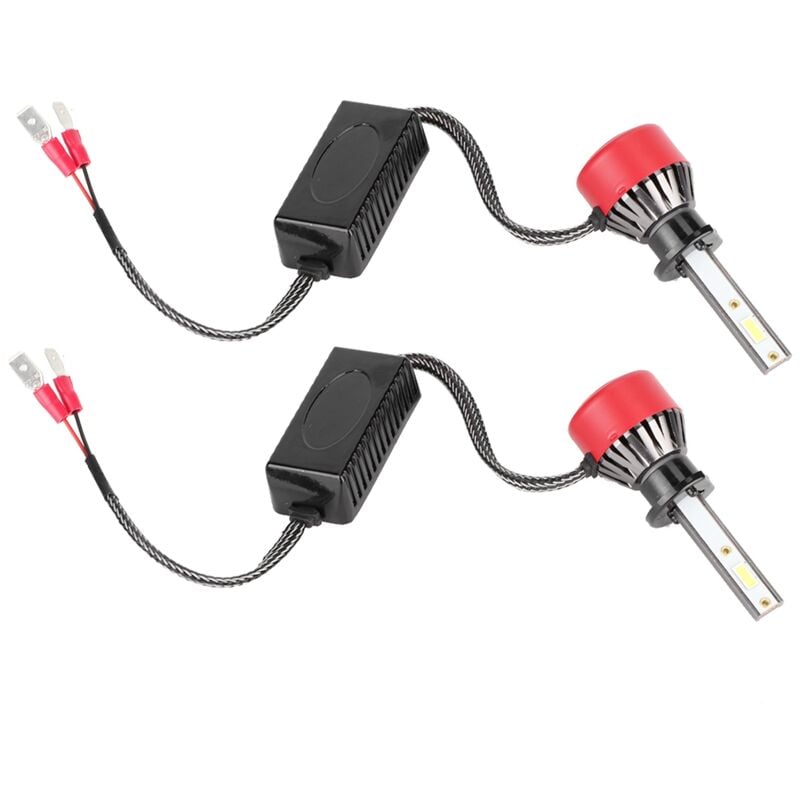 Debuns - 2 pièces de ampoules led 96W 6000K H1, lumière blanche, décodage pour voiture,de