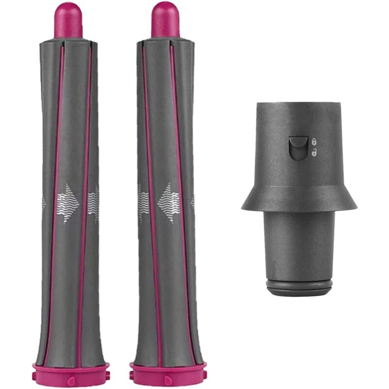 2 pièces de bigoudis longs pour l'accessoire de curling du sèche-cheveux Dyson Supersonic, 3 cm de pièces de bigoudis automatiques avec adaptateur