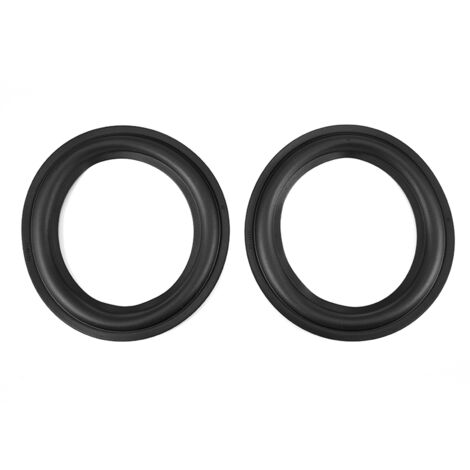 2 pièces de bordure en caoutchouc perforé 6 pouces / 156mm pour enceintes, pièces de rechange noires
