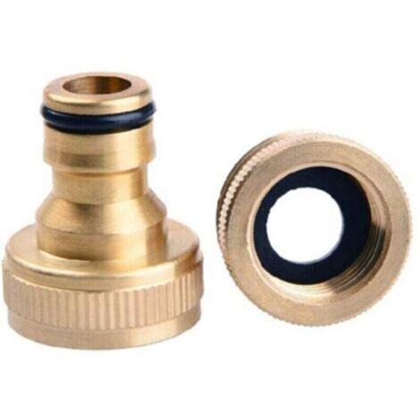 2 Pièces De Connecteur Robinet Tuyau De Jardin En Cuivre Pur, Jardin Raccord Robinet Tuyau, Connecteur Tuyau De Jardin Accessoires Connecteur Tuyau D'eau 4/6Pouces, Arroseur De Jardin