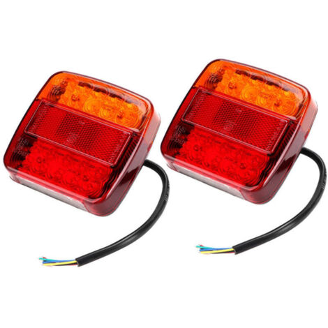 2 pièces de feux arrière LED 12V 20LED pour bateau, camion, remorque, lampe de stop et indicateur,de