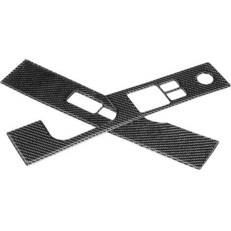2 pièces de garniture de panneau de commande de lève-vitre en fibre de carbone, compatible avec Nissan 350Z 2006-2009