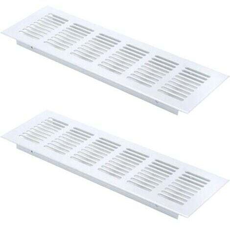 2 pièces de grille de ventilation rectangulaire, grille de ventilation en aluminium, grille de ventilation extérieure 80x250mm
