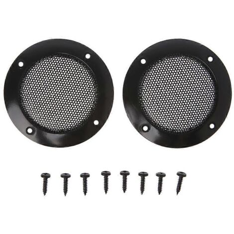 2 pièces de grilles de protection circulaires en acier pour haut-parleurs, 2 pouces
