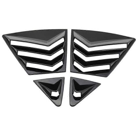 2 pièces de persiennes pour vitres arrière gauche/droite, décoration auto, compatibles Ralink 20, ailettes de fenêtre, accessoires extérieurs.