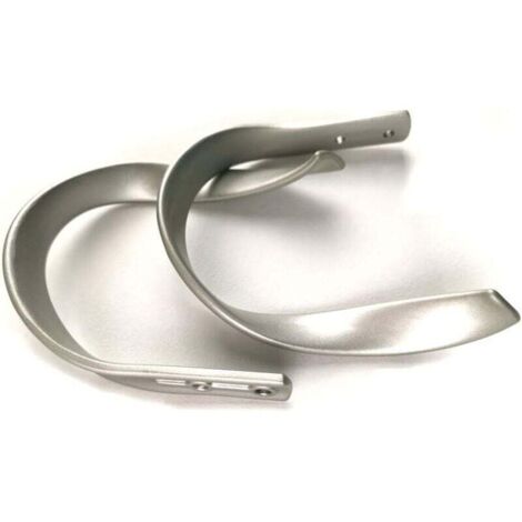 2 pièces de retenue de rideau de fenêtre en alliage d'aluminium de retenue de rideau de rideau décoratif (argent)