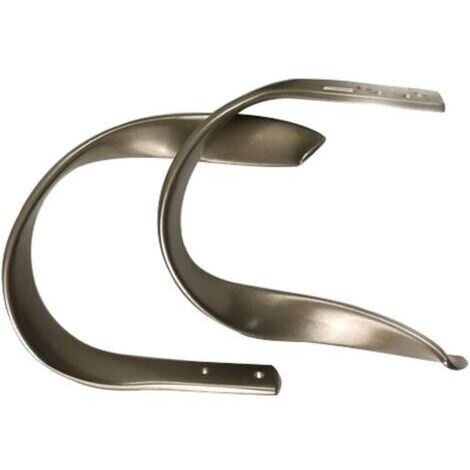 2 pièces de retenue de rideau de fenêtre en alliage d'aluminium de retenue de rideau de rideau décoratif (gris)