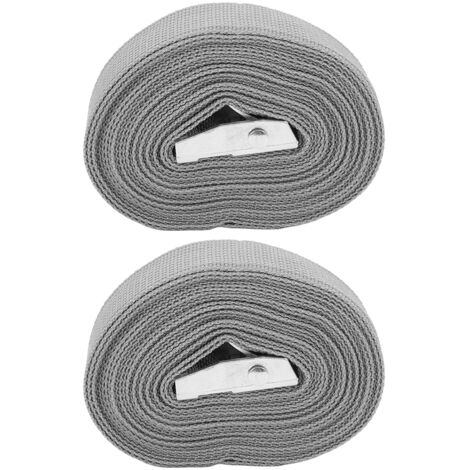 2 pièces de sangles de rachat en alliage de zinc, robustes et résistantes, pour le transport de marchandises sur camions, voitures et bagages, couleur grise, longueur 3m/9.8 pieds