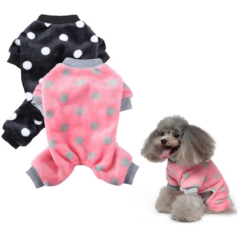 2 pièces de vêtements de poils de chien d'hiver mélangés, vêtements quadrupèdes pour animaux de compagnie, vêtements décontractés pour chien à la maison s