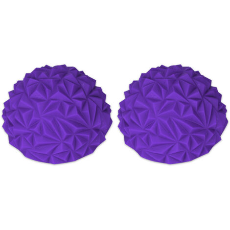 2 Pièces Demi-Balle d'Équilibre pour Enfants - Jouet d'Entraînement Fitness et Yoga (Violet)