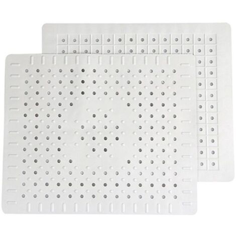 2 pièces d'évier Tapis - 31 x 26 cm-Caoutchouc-évier Tapis d'évier tapis d'évier Tapis de dissipateur de Protection - protection contre les éclaboussures - plat Mat-Blanc