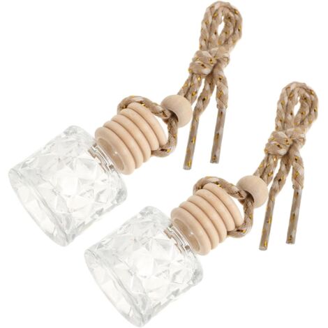 2 pièces Diffuseur Aromathérapie Voiture Bouteilles Verre Suspendues