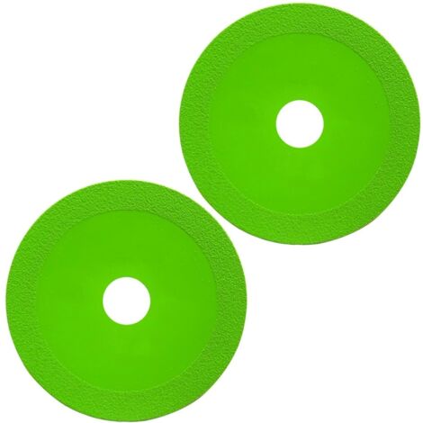 2 Pièces Disque Diamant 125 mm, Disque à Tronçonner Verre, Disque de Coupe pour Meuleuse d'angle pour Porcelaine, Verre, Jade, Bouteilles de Vin (Ø 22,23 mm Vert) (Vert-2PCS-125MM)