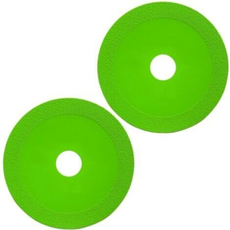 2 Pièces Disque Diamant 125 mm, Disque à Tronçonner Verre, Disque de Coupe pour Meuleuse d'angle pour Porcelaine, Verre, Jade, Bouteilles de Vin (Ø 22,23 mm Vert) (Vert-2PCS-125MM)
