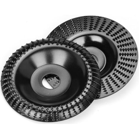 2 Pièces Disques Bois pour Meuleuse Angle Ø 125 mm x 22mm, Meuleuse à Bois Rapide Couper et Disques Abrasifs pour Meuleuse d'angle, Polissage, Sculpture, Ponçage