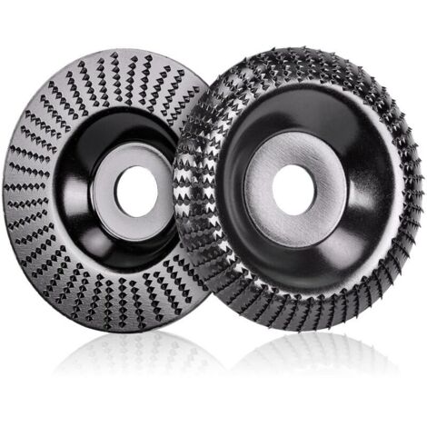 2 Pièces Disques Bois pour Meuleuse Angle Ø 125 mm x 22mm, Meuleuse à Bois Rapide Couper et Disques Abrasifs pour Meuleuse d'angle, Polissage, Sculpture, Ponçage