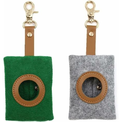 2 Pièces Distributeur Sacs Ramasse Crottes Chiens, Distributeur Sac pour Chiens, Distributeur Sac a Crottes Chien, Avec Boutons Pression et Porte Clés, pour Randonnée et Voyages (2 Couleurs) 117cm Ter