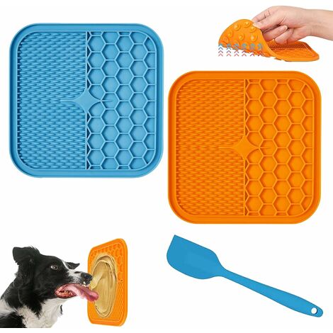 3pcs Dog Lick Mats With Suction Cup, Dog Food Mat Feeding Dog Bowl, Food  Grade Silicone Pet Lick Mat 2 Lick Mats And 1 Spatula